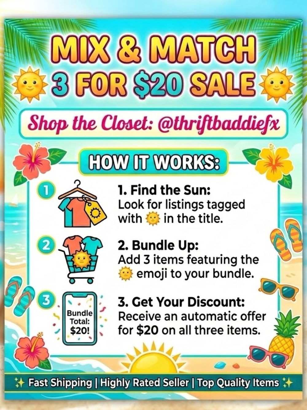Mix & Match 3 for $20 Sale🌞🌞🌞